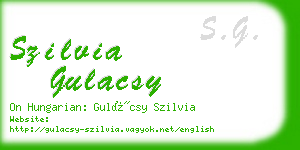 szilvia gulacsy business card